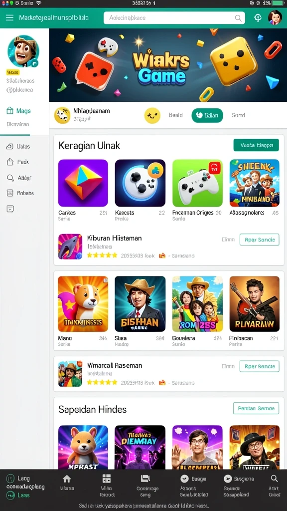 Tampilan antarmuka yang menarik dan user-friendly.