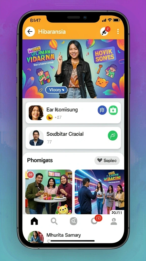 Ilustrasi penggunaan fitur sosial di HOKITERUS88.