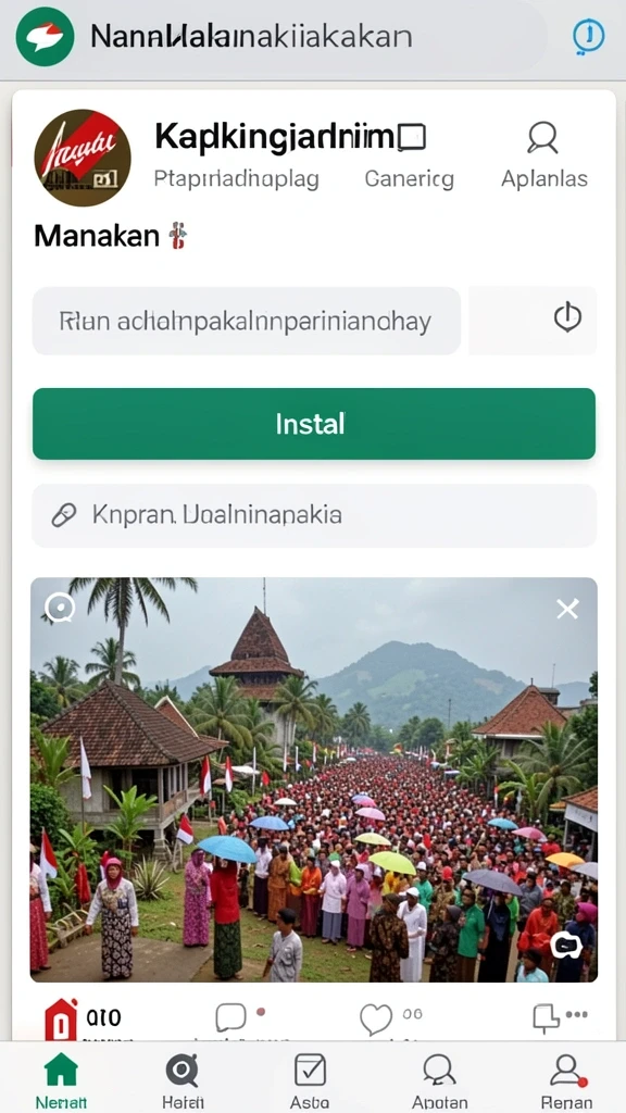 Tampilan karakter kelinci yang lucu dan menggemaskan.