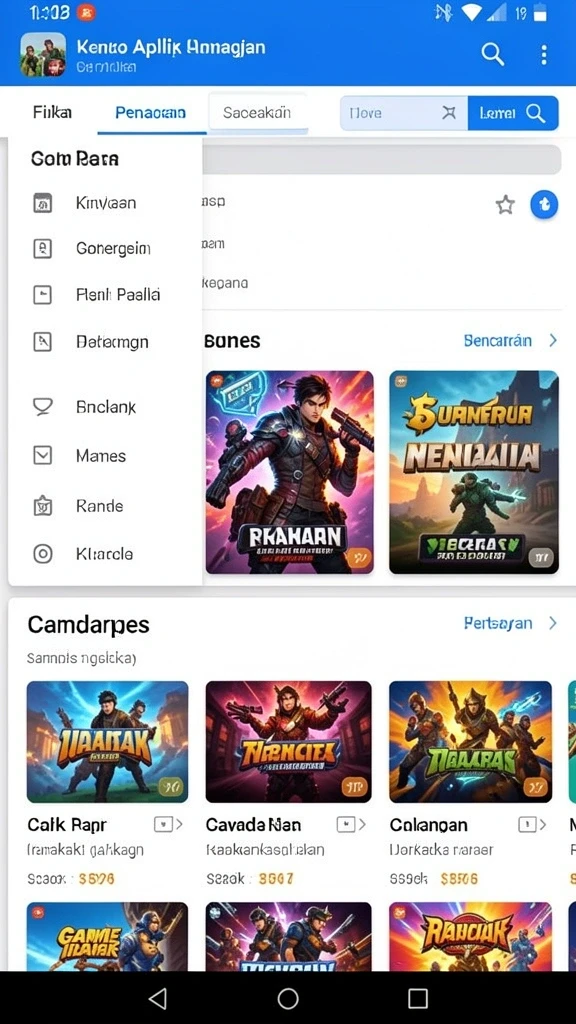 Tangkapan layar menampilkan karakter unik dan menarik.