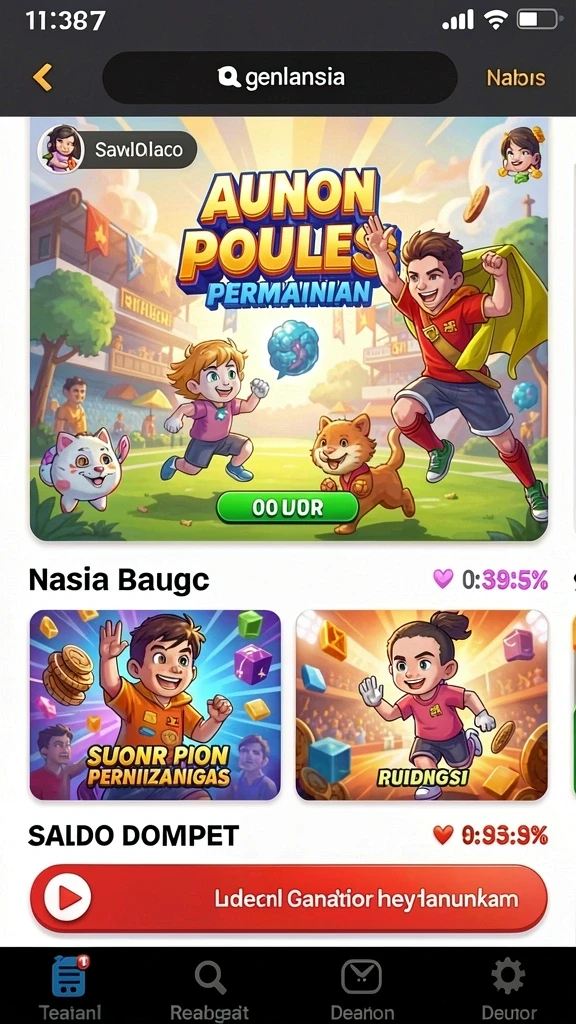 Tangkapan layar menampilkan karakter utama dalam aksi di level yang penuh warna.
