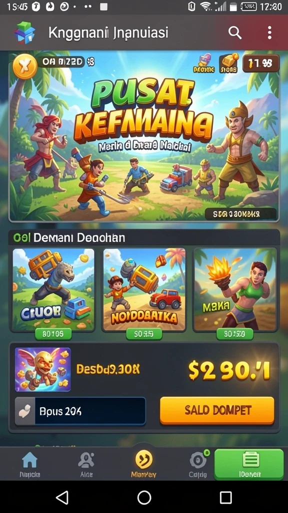 Menu pilihan karakter yang beragam dan menarik.