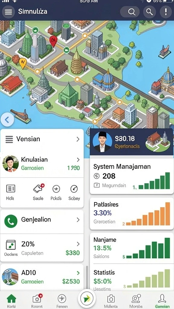 Sistem kustomisasi karakter yang menarik.