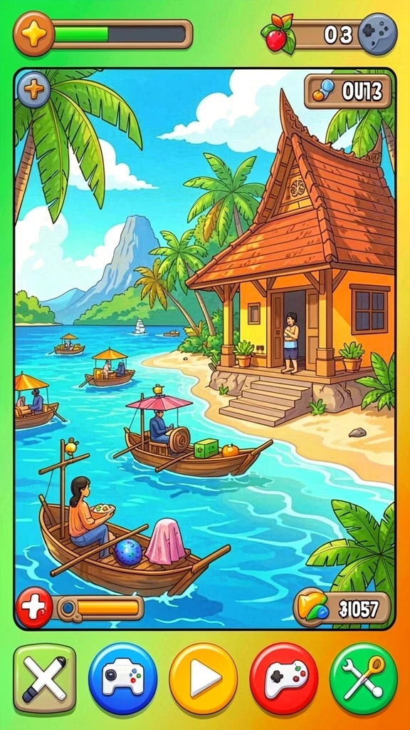 Pemandangan grafis yang memukau saat bermain di dalam game.